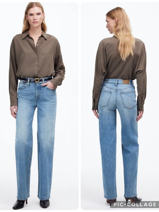Madewell Denim - Madewell The Perfect Vintage Wide-Leg Jean Blue Denim Jeans Enmore Wash Size 28